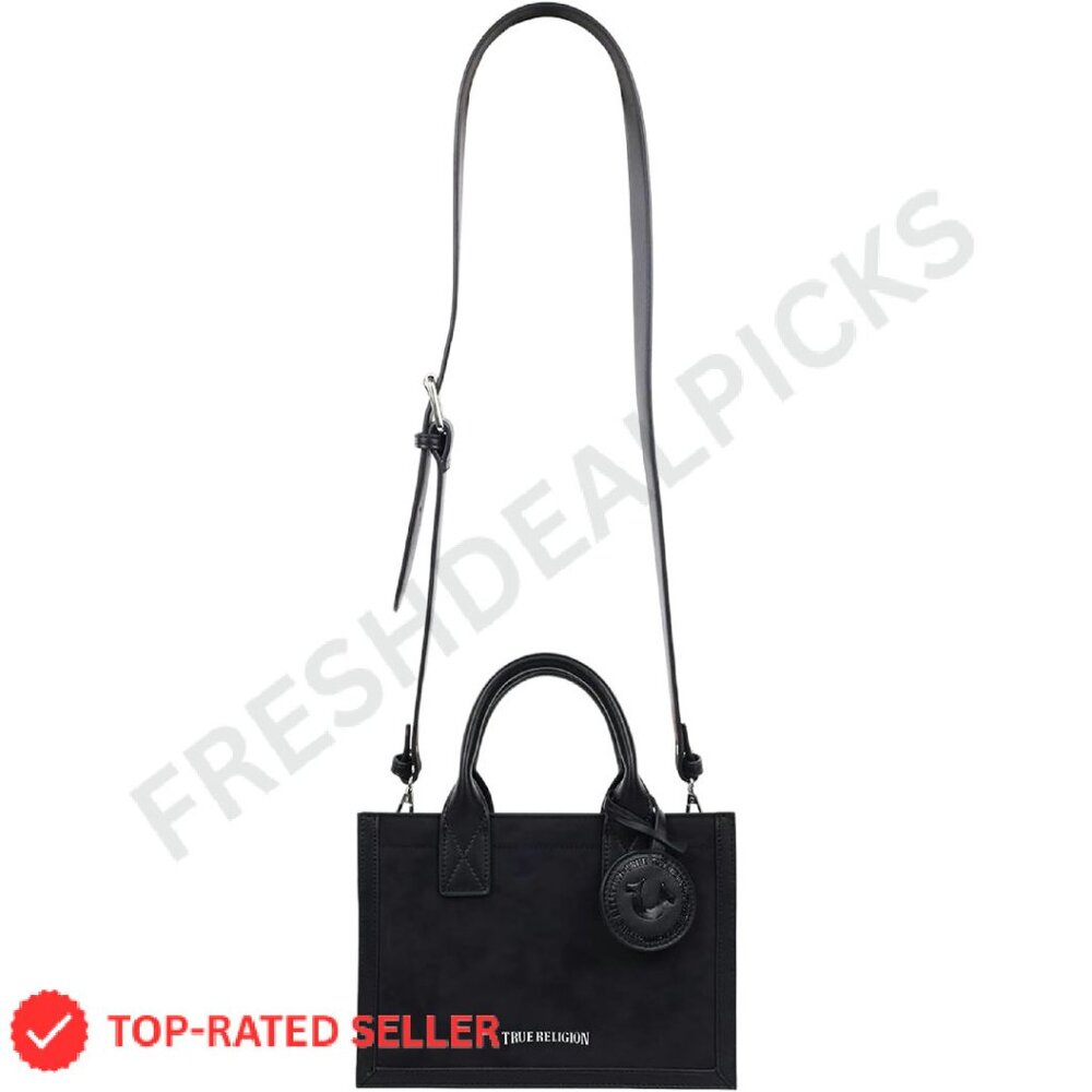 Structured Suede Tote Bag Adjustable Strap Magnet… - image 1